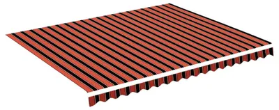 Produktbild von vidaXL Ersatzstoff für Markise Orange und Braun 450x350 cm Polyester
