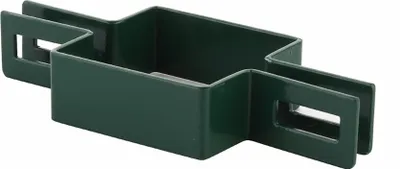 Produktbild von LogistSystem - Mittelschelle quadratisch 60x60mm für FI 4mm Draht - Grün - Zaunschelle für Zaunpfosten - Befestigung von Gitterstabmatten - Zaunschellen - Schelle - Strebenschelle - Pfostenschelle
