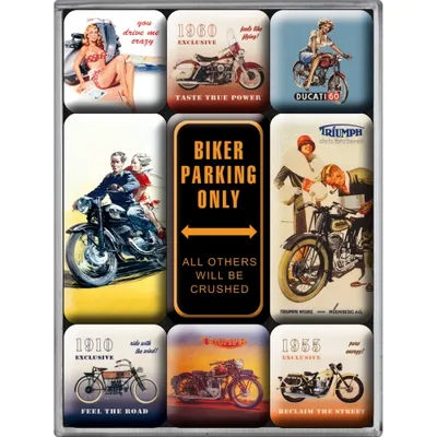 Image de Nostalgic-Art - Set de 9 aimants - Triumph - Model Chart