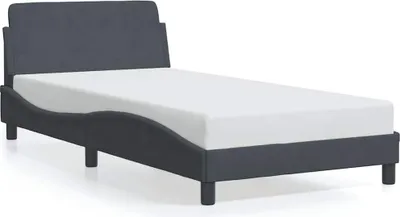 Produktbild von vidaXL Bettgestell "Dover" Dunkelgrau 100x200 cm Samt