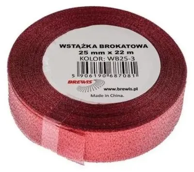 Immagine prodotto di Nastro glitterato rosso 25 mm x 22 m - Brewis