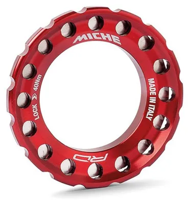 Immagine prodotto di Dado terminale Miche Centerlock per ø27mm, rosso, alluminio, acciaio