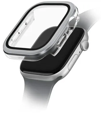 Obrázok produktu pre Puzdro z tvrdeného skla Uniq Voute pre Apple Watch 10 46 mm - strieborné