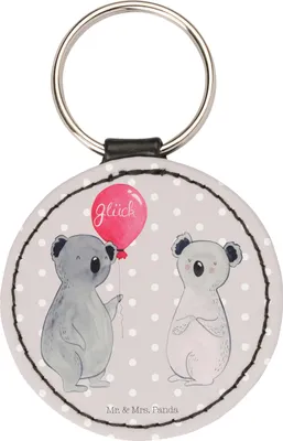 Produktbild von Mr. & Mrs. Panda Schlüsselanhänger Koala Luftballon - Grau Pastell - Geschenk, Anhänger, Geburtstag, Taschenanhänger, schlüssel, Taschenbaumler, Party, Koalabär, mini