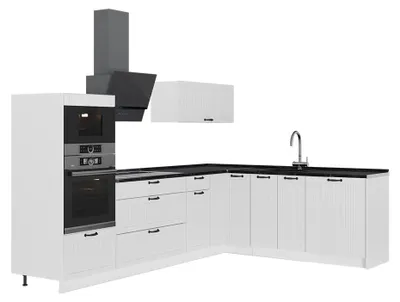 Image de Cuisine en angle Vicco Fame-Line Blanc campagne/Blanc 287 x 207 cm, PT Anthracite, Model 63549