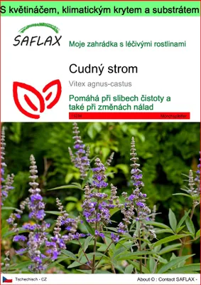 Obrázek produktu pro SAFLAX Garden to go - cudný strom - Vitex agnus-castus - 30 Semena - S květináčem, klimatickou poklicí a pěstebním substrátem