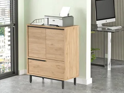Obrázek produktu pro Skye Decor, On8B-S, víceúčelová skříňka, 100 % MELAMÍNOVÁ DESKA, ořech, 74,8 x 35,5 x 90,4 cm