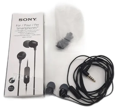 Produktbild von Sony In Ear Kopfhörer Headphones MDR EX15APB mit Mikrofon komfortabel leicht schwarz