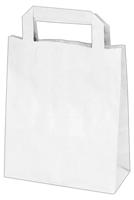 Produktbild von 250x Papiertragetaschen 22 x 18 x 8 cm mit EAN-Code weiß