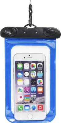 Image de Sac étanche adapté pour téléphone portable avec fermeture en plastique bleu
