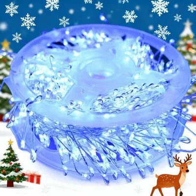 Image de Guirlande lumineuse LED de Noël, 6 m, 200 ampoules, alimentation USB