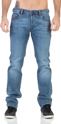 Produktbild von Diesel Herren Jeans Regular Slim-Straight Hose Männer Model: SAFADO-X, Farbe: Blau RM066, Größe: W36 L32