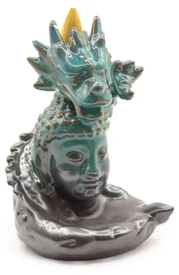 Imagen del producto de Quemador de incienso de flujo inverso - Dragón sobre Buda