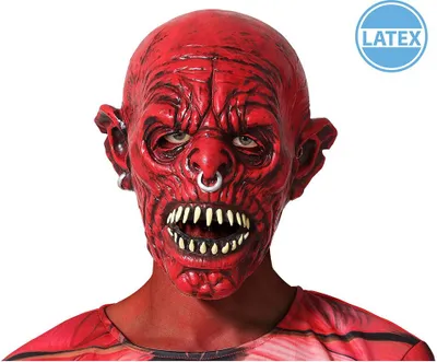 Image de Masque de protection Atosa Monster Latex Rouge Rouge One Size