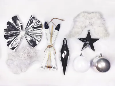 Produktbild von Weihnachtsbaumschmuck-Set, SCHNEEBESCHERUNG, 118-teilig, für Weihnachtsbäume 300–450 cm