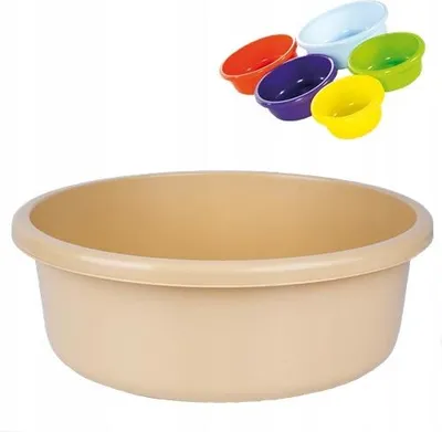 Produktbild von Kunststoffschüssel 13,5 l 41 cm BEIGE RUND tief ATES PROD. POLEN