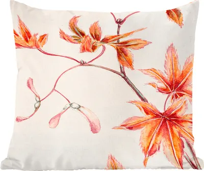 Produktbild von MuchoWow® Zierkissen Sofakissen Wohnzimmer Dekokissen 45x45 cm Japan - Ahorn - Herbst - Vintage - Schlafpolster - Polster für das Sofa