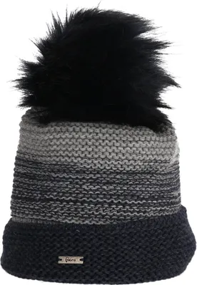 Produktbild von Faera Wintermütze warm gefüttert mit Fleece-Futter Kunstfell Bommel-Mütze Winter Strick-Mütze Beanie-Mütze Damen Herren One-Size 12 Blau