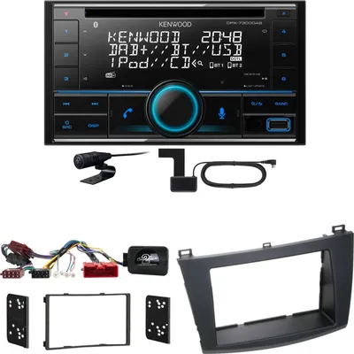 Produktbild von Kenwood DPX-7300DAB Bluetooth Digitalradio USB CD Einbauset für Mazda 3 BL