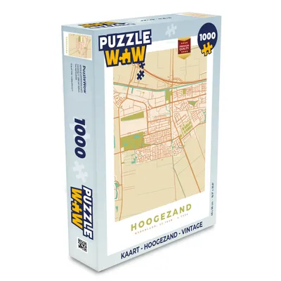 Obrázek produktu pro MuchoWow MuchoWow® Puzzle 1000 ks Mapa - Hoogezand - Vintage