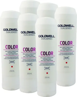 Produktbild von Goldwell Color Brilliance 6 x 200 ml Conditioner Spülung für coloriertes feines Haar Set