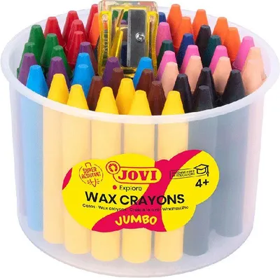 Produktbild von Jovi JOVICOLOR Wachsstifte 60er Dose mit 1 Spitzer, sortiert