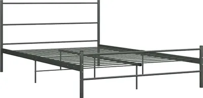 Produktbild von vidaXL Bettgestell Grau Metall 160×200 cm