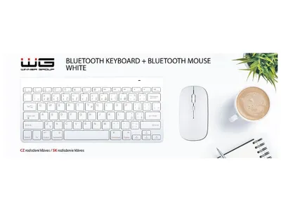 Obrázek produktu pro Bluetooth klávesnice s myší -bílá