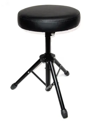 Produktbild von Schlagzeughocker schwarz - universal Hocker 3-beinig - gepolstert - Höhenverstellbar bis 50cm