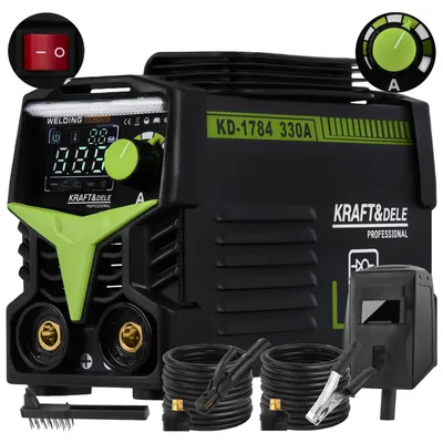 Produktbild von KRAFT&DELE | Inverter Schweißgerät, 330A, MMA, TIG, LIFT, VRD, mit LED-Anzeige SYN Steuerung, Elektroden Schweißgerät Stützen mit Lift TIG, Anti-Stick, Überhitzungsschutz