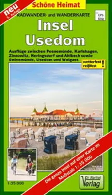 Image de Île d'Usedom 1 : 35 000 Carte de randonnée à vélo et à pied