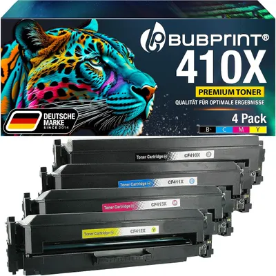 Obrázek produktu pro Toner Bubprint 4, kompatibilní s HP 410X, CF410X, CF411X, CF412X, CF413X