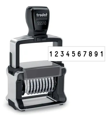 Produktbild von Trodat Professional 55510 Nummernstempel 10 Bänder, Selbstfärbend, 5 mm Schrifth
