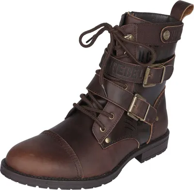 Produktbild von Rock Rebel by EMP Herren braune Boots mit Schnürung und Reißverschluss EU42