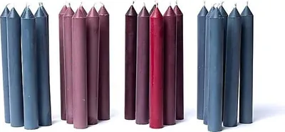 Image de Acheter des bougies de table recyclées, non parfumées, lot de 24 pièces -- 19 x 2,2 cm