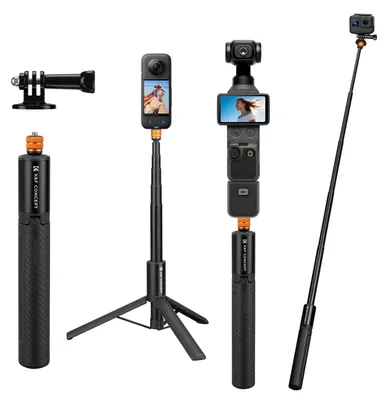 Imagen del producto de Soporte para selfie extensible K&F CONCEPT, 120 cm. Palo para selfie Insta360, tamaño 120 cm