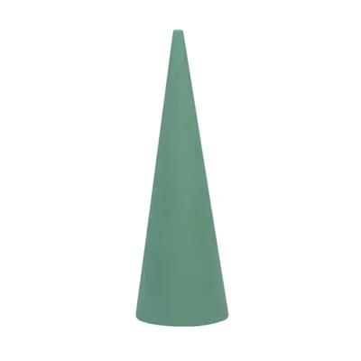 Produktbild von Steckschaum Kegel für Floristik und Dekoration, Grün, H 60cm, Ø18cm, Nasssteckschaum