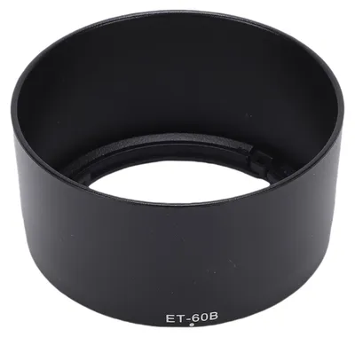 Zdjęcie produktu dla Osłona obiektywu pasująca do obiektywu RF S 55–210 mm F5–7,1 IS STM – osłona obiektywu z tworzywa ABS ET 60B wraz z pokrywką obiektywu 55 mm