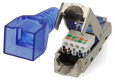 Produktbild von Nedis RJ45-Stecker - Stecker - Toolless CAT7 - Gerade - Vergoldet - 2 Stück - Metall - Metall - Box