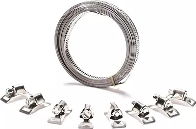Immagine prodotto di Fascetta stringitubo Cinghie di tensione senza fine in acciaio inox W2 12,7 mm 3 metri con 6 chiusure