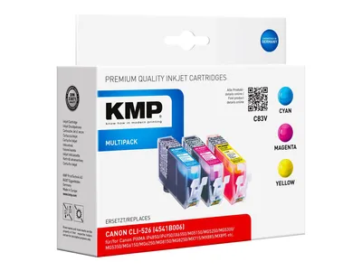 Obrázok produktu pre KMP C83V Vorteilspack C/M/Y kompatibel mit Canon CLI-526
