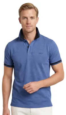 Produktbild von Gant Polo normale Passform blau Baumwolle 2-Knopf