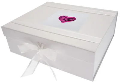 Erinnerungsbox rosa Herz, mehrfarbig, 27,2 x 32 x 11 cm