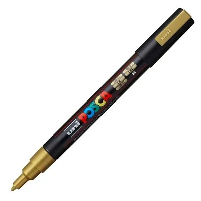 Image de Marqueur POSCA PC-3M Or (6 pièces)