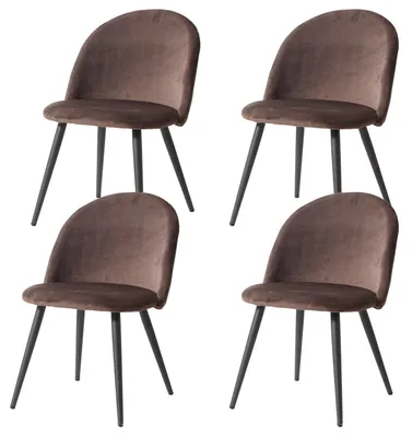 Immagine prodotto di Sedie da pranzo - Sedie imbottite - Sedie per sala da pranzo - Sedie - Set da 4 - Con struttura in metallo