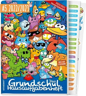 Produktbild von Das Grundschul-Hausaufgabenheft 22/23 A5 [Rasselbande]