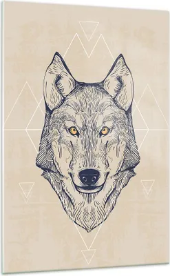 Produktbild von Bilder auf glas - Einteilig - Husky Hund Portrait Plakat - 70x100cm - Glasbilder - Wandbilder - Bilder - Wanddekoration aus Glas - Glas Bilder - Wandbild auf Glas - GPA70x100-3109