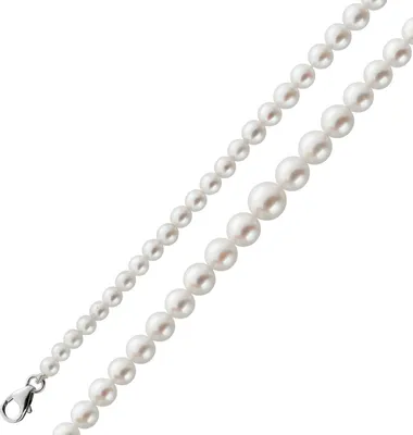 Produktbild von Perlenkette 37cm 7mm japanischen Akoyaperlen weiss 37