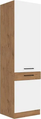 Obrázek produktu pro Vysoká kuchyňská skříňka 60 cm ZHILAN 2 - dub lancelot / lesklá bílá