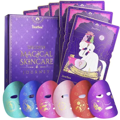 Image de Set de 6 masques faciaux hydratants avec antioxydants